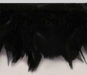 black diva feather trim