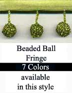 Beaded Ball Fringe Trim in 7 Beaded Ball Colors