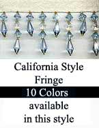 10 Beaded Fringe Trim colors in California Collection