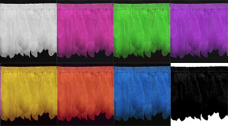 long goose feather fringe trim