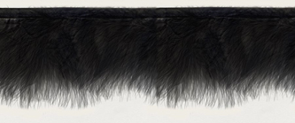 black marabou feather trim