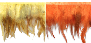 orange feather trim